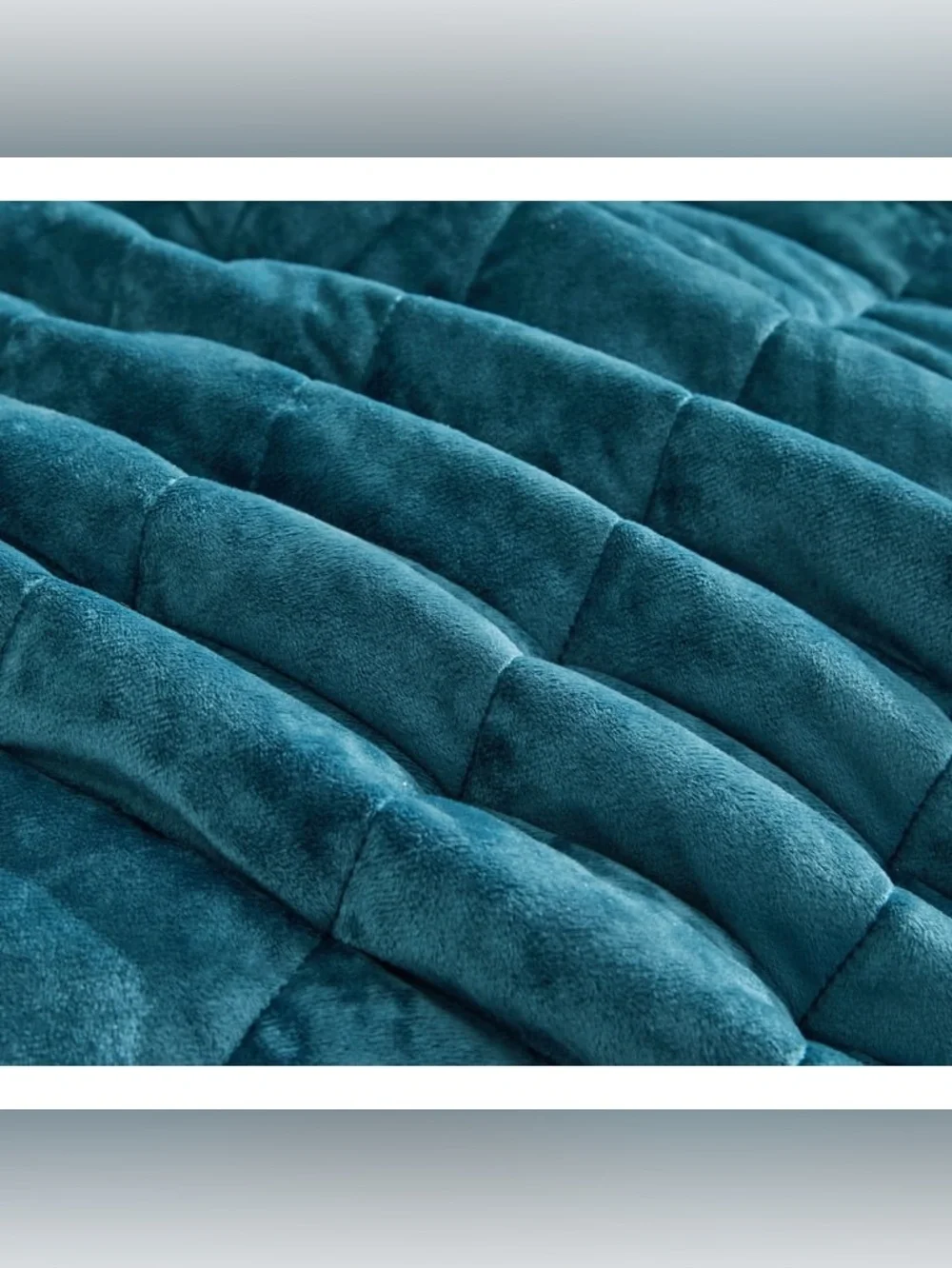 Plush Quilted oversized king Teal quilt Set